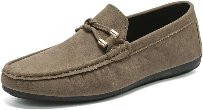 New Men's Loafers Suede Vamp Moccasins Penny Loafers Comfortable Flexible Lightweight Wedding Slip-on