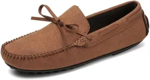 New Mens Loafers Suede Vegan Leather Moccasins Driving Loafers Anti-Slip Comfortable Resistant Fashion Slip On