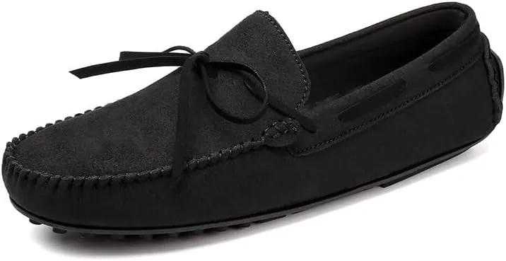 New Mens Loafers Suede Vegan Leather Moccasins Driving Loafers Anti-Slip Comfortable Resistant Fashion Slip On