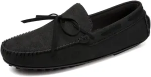 New Mens Loafers Suede Vegan Leather Moccasins Driving Loafers Anti-Slip Comfortable Resistant Fashion Slip On