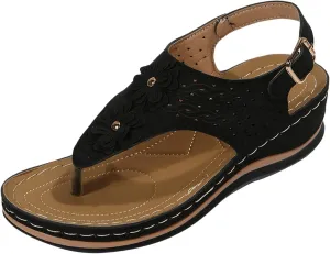 Orthopedic Leather Sandals for Women Orthotic Sandals with Heels Orthopedic Fascitis Plantar Sandals Women Orthopedic High Arch Support Inserts Women Sandal Women's Orthopedic Arch Support Flip Flops