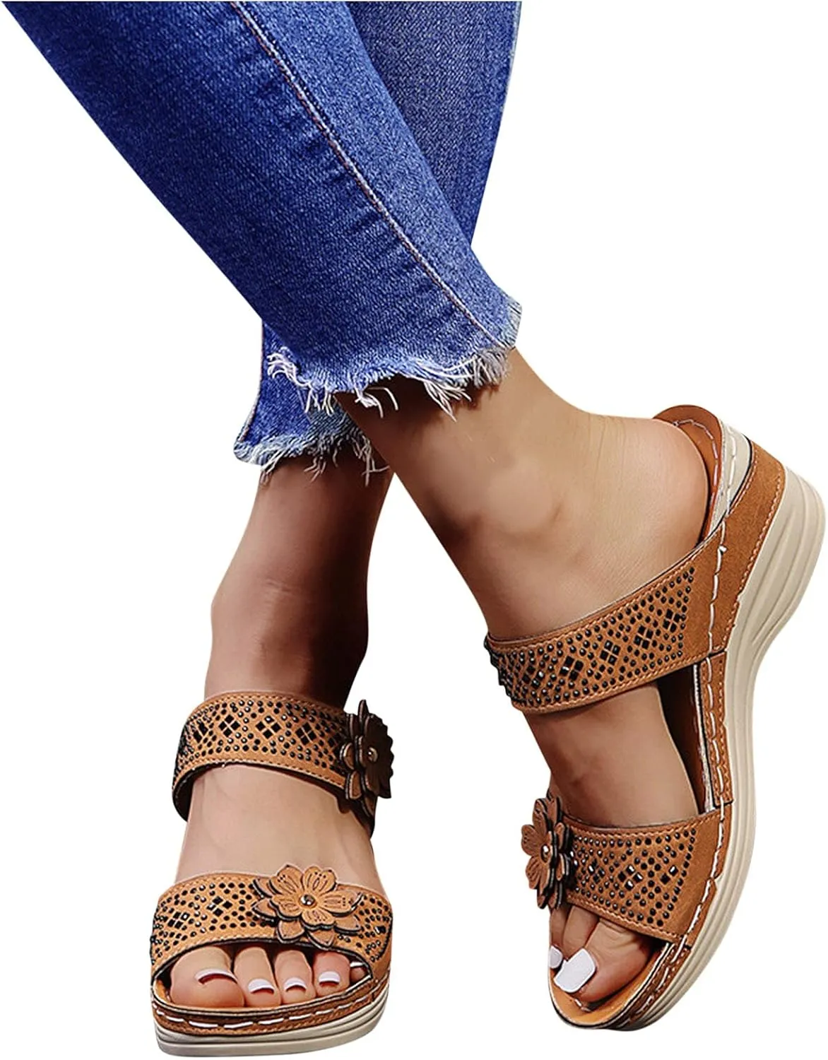Orthopedic Sandals for Planters Fasciitis for Women Orthotic Womens Slippers with Support Womens High Arch Support Sandals Orthopedic Flip Flops Sandals for Women Waterproof Womens Shoes