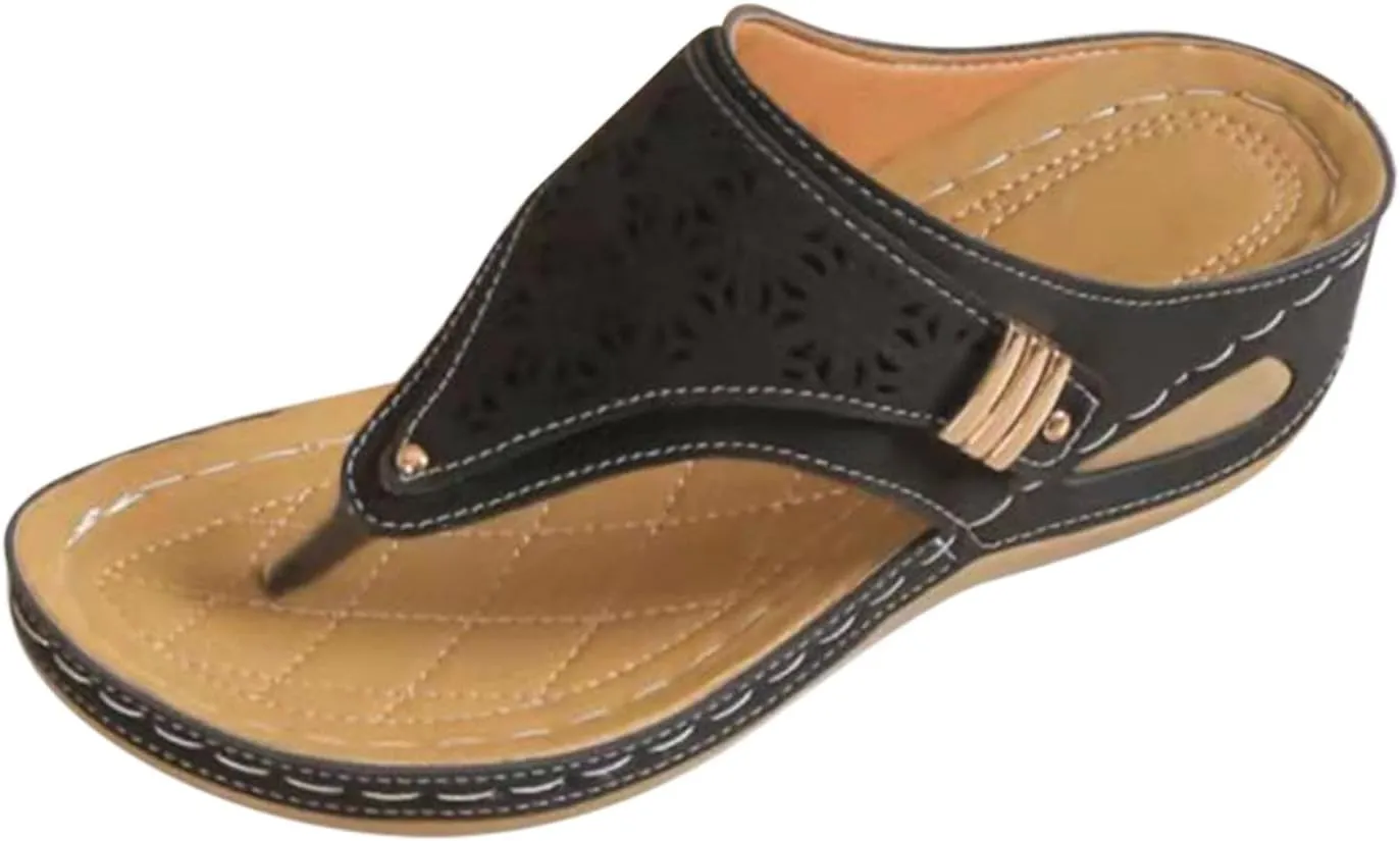 Orthopedic Sandals for Women 2025 Dressy Summer Comfortable Sandal Arch Support Wedge Slippers Casual Flip Flops