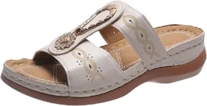 Orthopedic Sandals for Women Arch Support Orthopedic Womens Dressy Flats Orthopedic Recovery Sandals Women Arch Support Orthotic Dressy Sandals for Wedding Womens Orthopedic Shoes Slip On