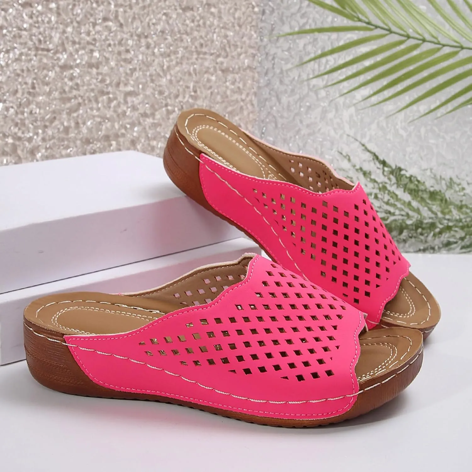 Orthopedic Sandals For Women Arch Support Walking Sandals Comfortable Beach Orthotic Sandals Summer Wedge Sandals