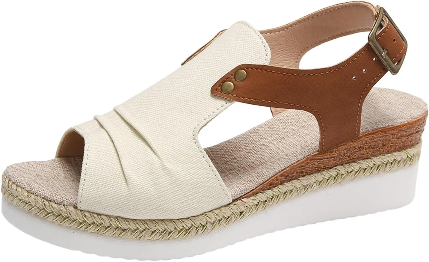 Orthopedic Sandals for Women Arch Support,Open Toe Wedges Heels Platform Sandals Lightweight Espadrilles Summer Shoes