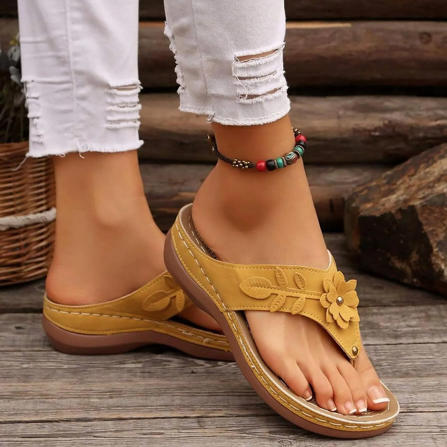 Orthopedic Sandals For Women Platform Wedges Heels Wedding Bridal Ladies Open Toe Dressy Sandals Summer Shoes