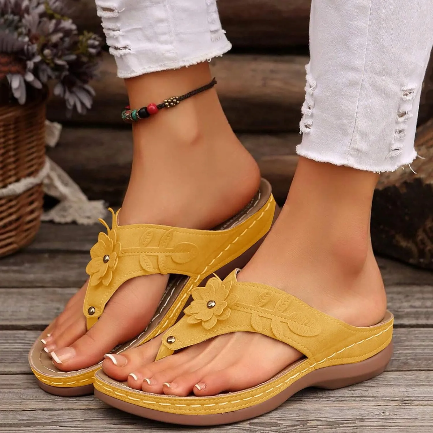 Orthopedic Sandals For Women Platform Wedges Heels Wedding Bridal Ladies Open Toe Dressy Sandals Summer Shoes