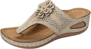 Orthopedic Sandals for Women, Women's Summer Comfortable Sandals Arch Support Wedge Sandal 2025 Flip Flops Sandal Arch Support Closed Toe