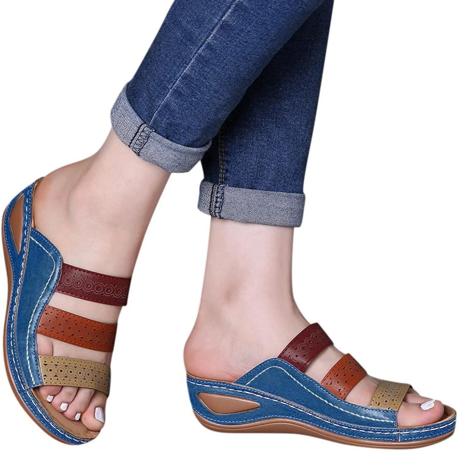 Orthopedic Sandals Orthopedic Flip Flops Women Support Womens Sandals Orthopedic Womens Dressy Slip Ons Wide Width Sandals with Arch Support Women's Comfortable Arch Support Summer Flip Flops Sandals