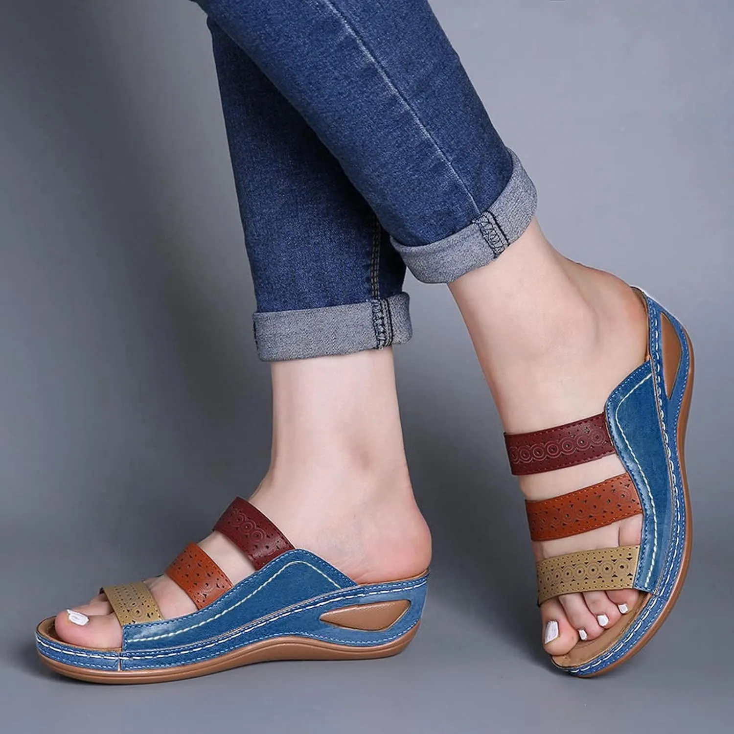 Orthopedic Sandals Orthopedic Flip Flops Women Support Womens Sandals Orthopedic Womens Dressy Slip Ons Wide Width Sandals with Arch Support Women's Comfortable Arch Support Summer Flip Flops Sandals
