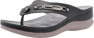 Orthopedic Sandals Walking Orthopedic Wide Width Sandals for Women with Arch Support Comfortable Sandals Women Orthopedic Womens Shoes Sandals Dressy Casual Summer Wedge Orthopedic Support Slippers