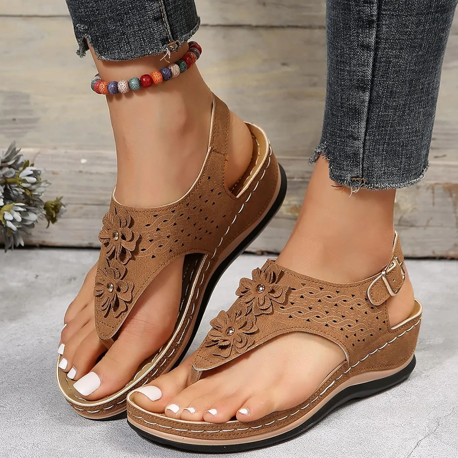 Orthopedic Sandals with Back Strap Orthopedic Womens Fashion Sandals Orthopedic Flip Flops Women 6 Orthotic Womens Sandals Comfortable Dressy Arch Support Womens Summer Shoes Support