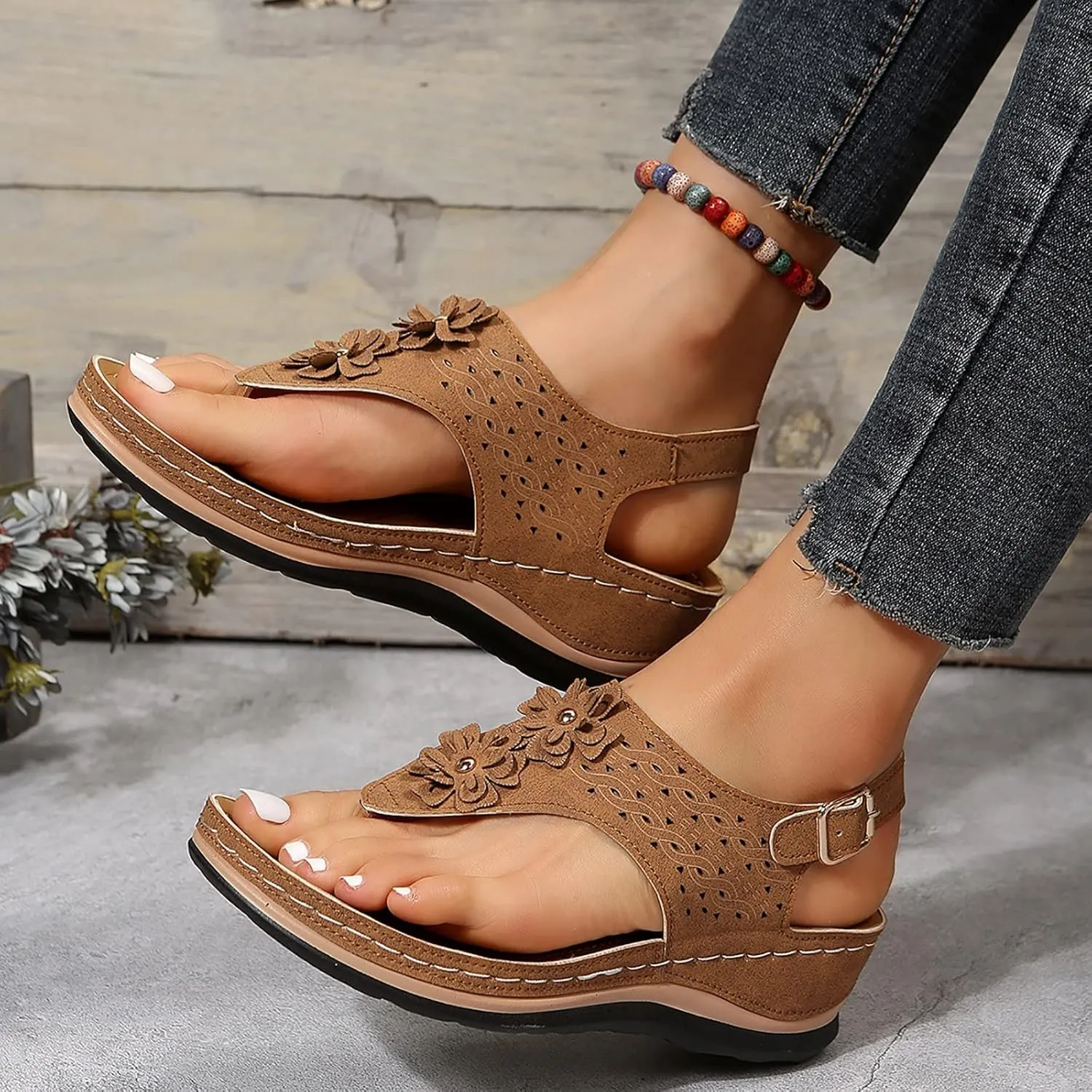 Orthopedic Sandals with Back Strap Orthopedic Womens Fashion Sandals Orthopedic Flip Flops Women 6 Orthotic Womens Sandals Comfortable Dressy Arch Support Womens Summer Shoes Support