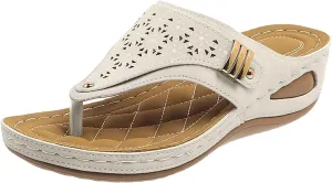 Orthopedic Sandals,Breathable Mesh Hollow Sports Sandals,Flip-Flops Summer Comfortable Sandals Dressy Arch Support Slippers Vintage Slip On Orthotic Thong Flip Flops Breathable Fashion Sandal