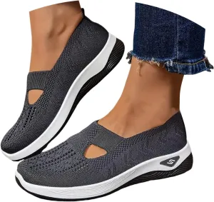Orthopedic Shoes for Women Sandals,Non Slip Lightweight Sneaker Arch Support Shoes Wide Width Breathable Walking Comfort Slip on Sneakers