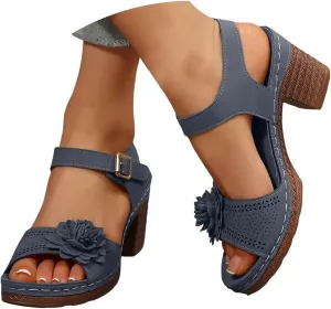 Orthopedic Wedge Sandals for Women Comfortable 2025 Dressy Arch Support Ankle Strap Wedge Sandal Platform Summer Casual Hollow Out Open Toe Low Heel Breathable Shoes
