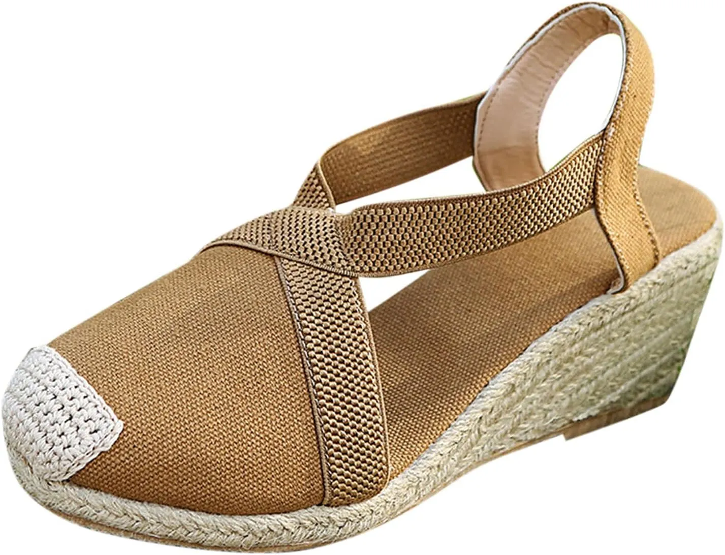Orthopedic Wedge Sandals for Women Open Toe Walking Sandals Ankle Strap Wide Width Platform Wedge with Arch Support