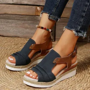 Orthopedic Wedge Sandals for Women Summer Dressy 2025,Open Toe Platform Ankle Strap Casual Strappy Low Wedges Beach Comfortable Outdoor Shoes