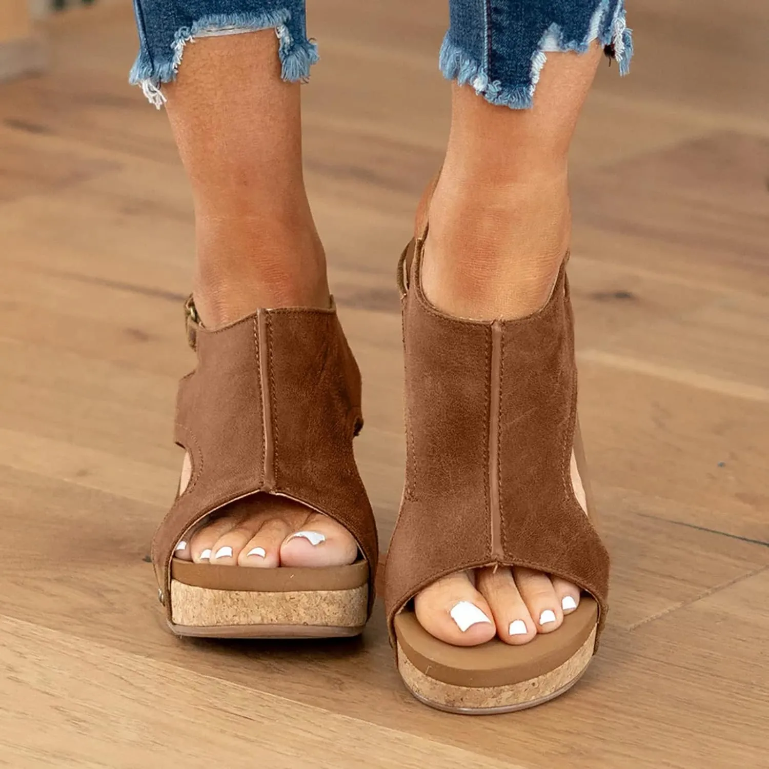Orthopedic Wedge Sandals for Women Summer Dressy,Womens Wedges Sandal Platform Ankle Strap Open Toe Comfortable Casual Dressy Shoes