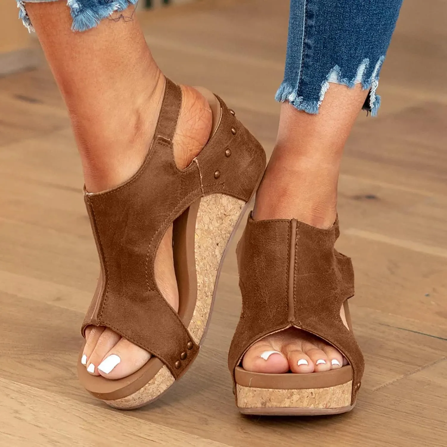 Orthopedic Wedge Sandals for Women Summer Dressy,Womens Wedges Sandal Platform Ankle Strap Open Toe Comfortable Casual Dressy Shoes