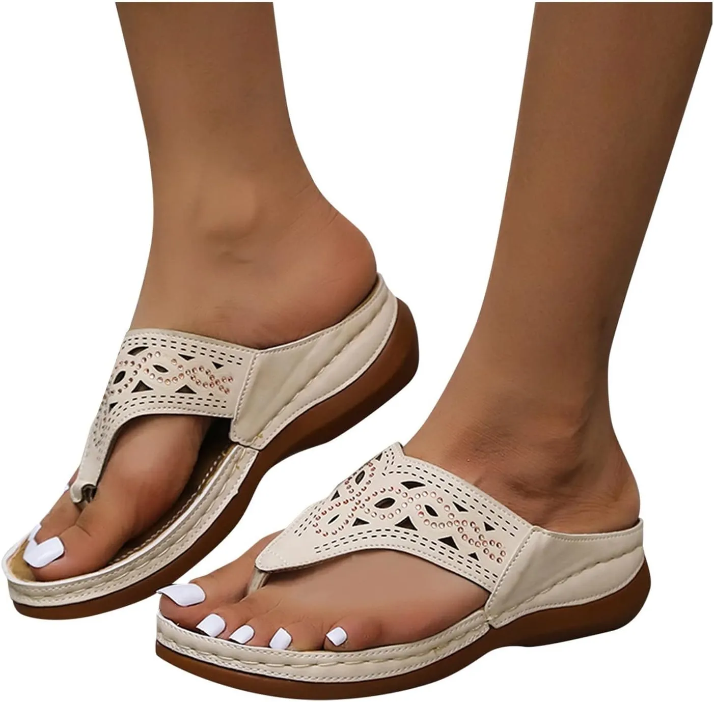 Orthotic Sandals for Women with Arch Support Back Strap Flip Flops Shower Wide Wide Width Wedge Sandals Plus Size Orthopedic Arch Support Sandals