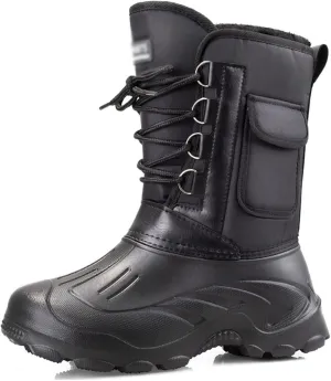 Outdoor Men's Snow Boots, Autumn and Winter Thickened Warm Insulation Mid Barrel Waterproof Men's Snow Anti-skid Shoes, for Hiking Trekking Climbing Boot