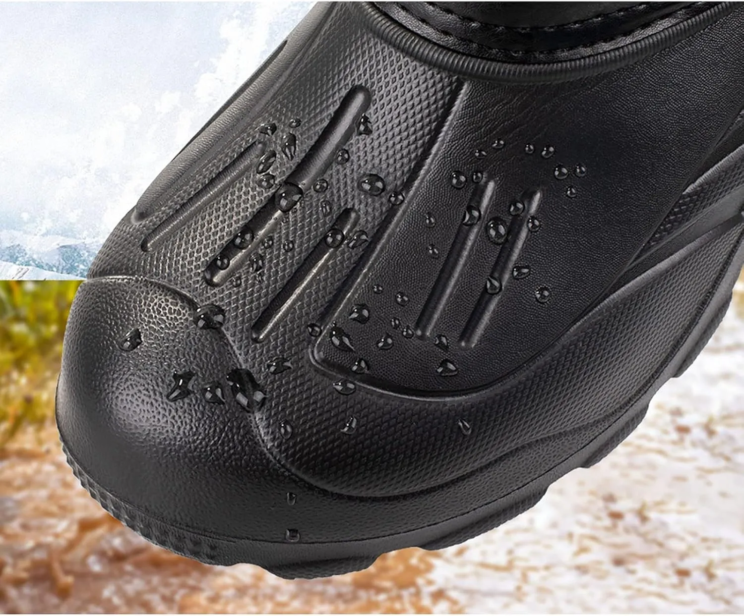 Outdoor Men's Snow Boots, Autumn and Winter Thickened Warm Insulation Mid Barrel Waterproof Men's Snow Anti-skid Shoes, for Hiking Trekking Climbing Boot