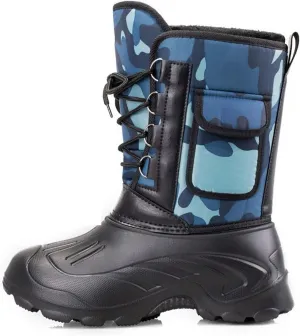 Outdoor Men's Snow Boots, Autumn and Winter Thickened Warm Insulation Mid Barrel Waterproof Men's Snow Anti-skid Shoes, for Hiking Trekking Climbing Boot