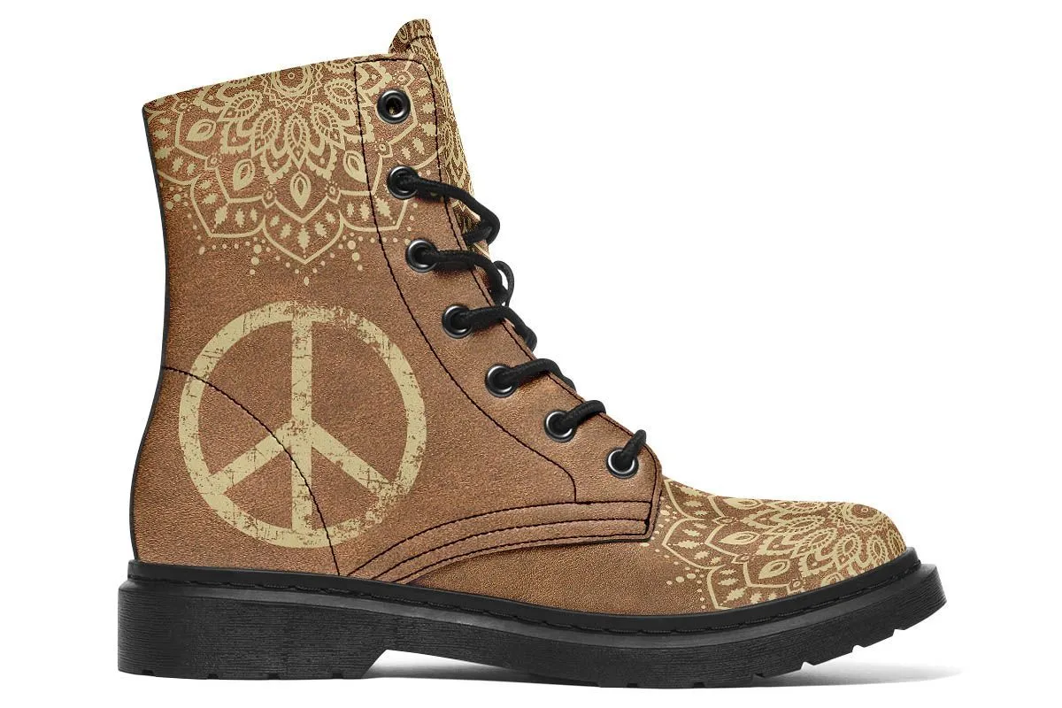 Peace Sign Mandala Tan