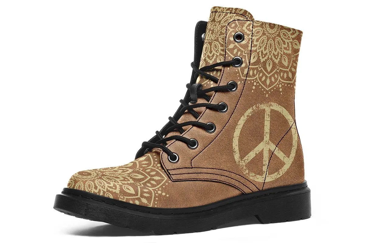 Peace Sign Mandala Tan