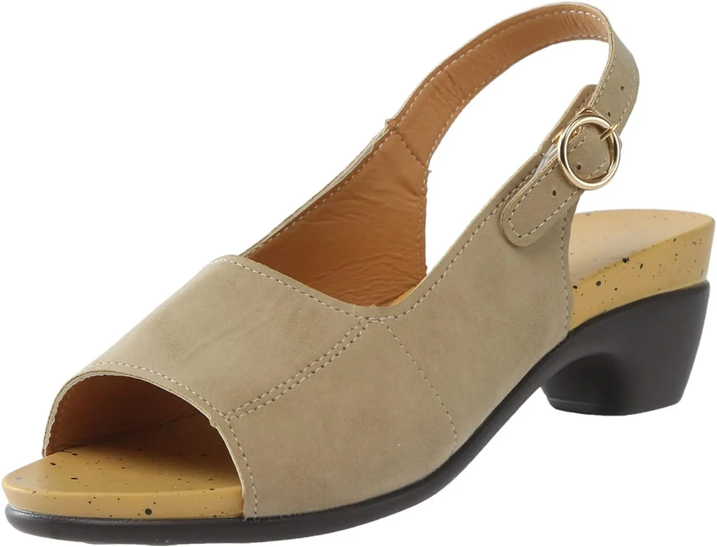 peqiut Casual Sandals Women Orthopedic Sandals for Women Chunky Heel Strap Shoes Comfortable Slip On Casual Sandals