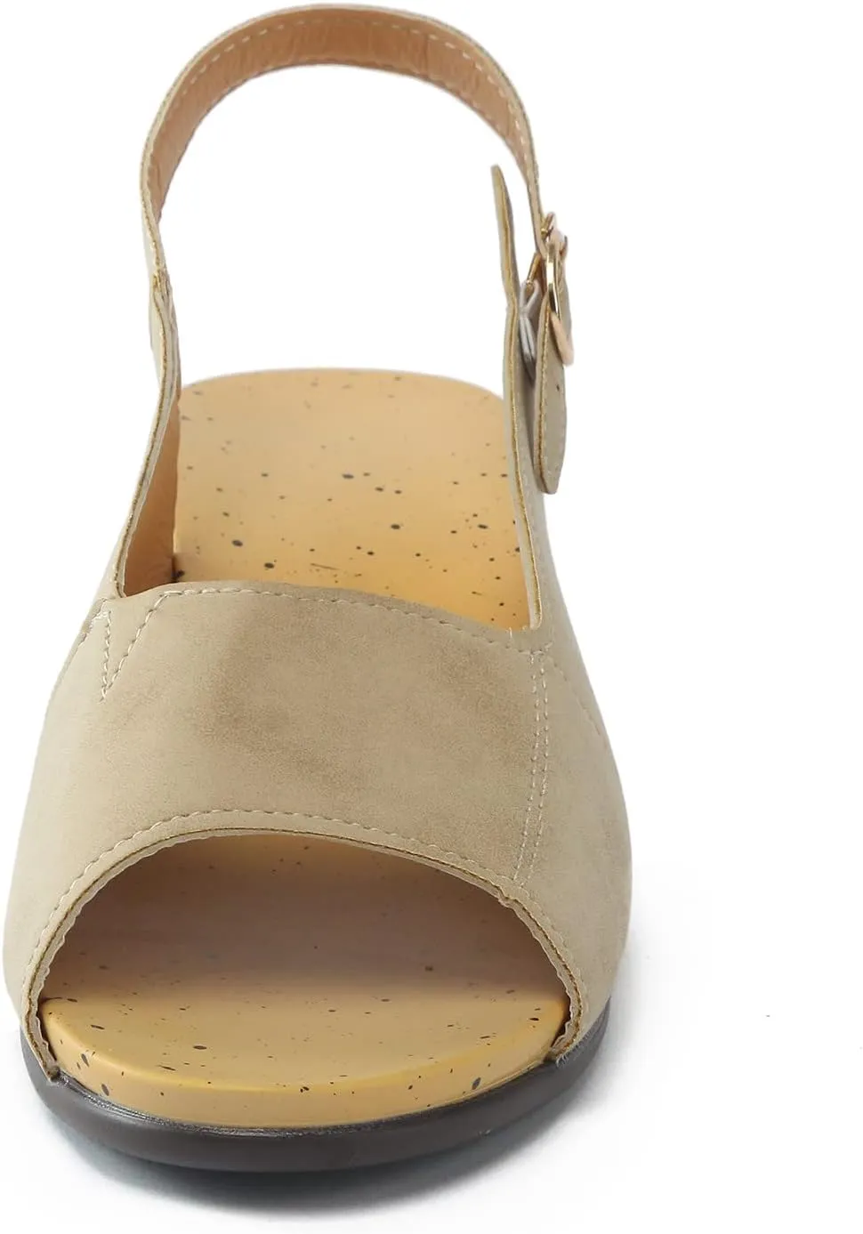 peqiut Casual Sandals Women Orthopedic Sandals for Women Chunky Heel Strap Shoes Comfortable Slip On Casual Sandals