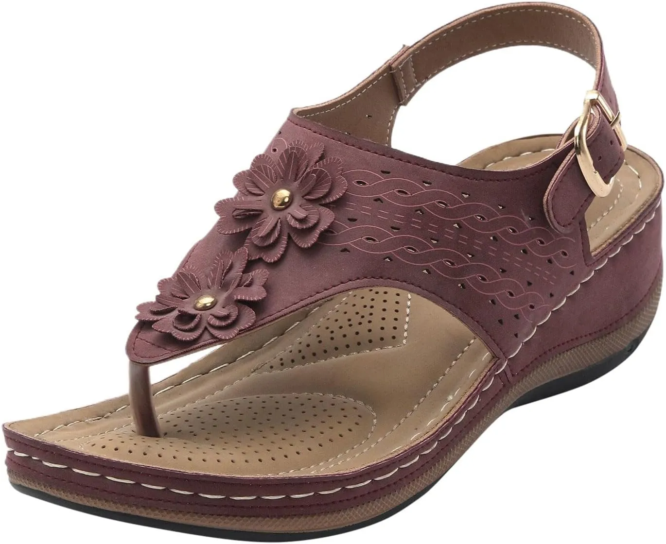 peqiut Sandals Women Orthopedic Wide Width Clip Toe Womens Sandals Comfortable Dressy Beach Summer Wedge Platform Sandals