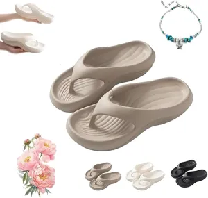 Pillow Arch Support Flip Flops for Women Men, Arch Support Walking Sandals Cloud Slides Non-slip Orthopedic Slippers