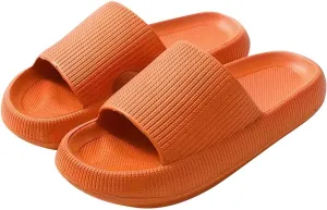 Pillow Slippers for Women and Men, Cloud Slides Shower Sandals House Shoes, Lightweight, Thick Sole, Non-Slip, Easy to Clean Comfy Cushioned Sole Soft Pool Shoes Non Slip Summer Outdoor Beach
