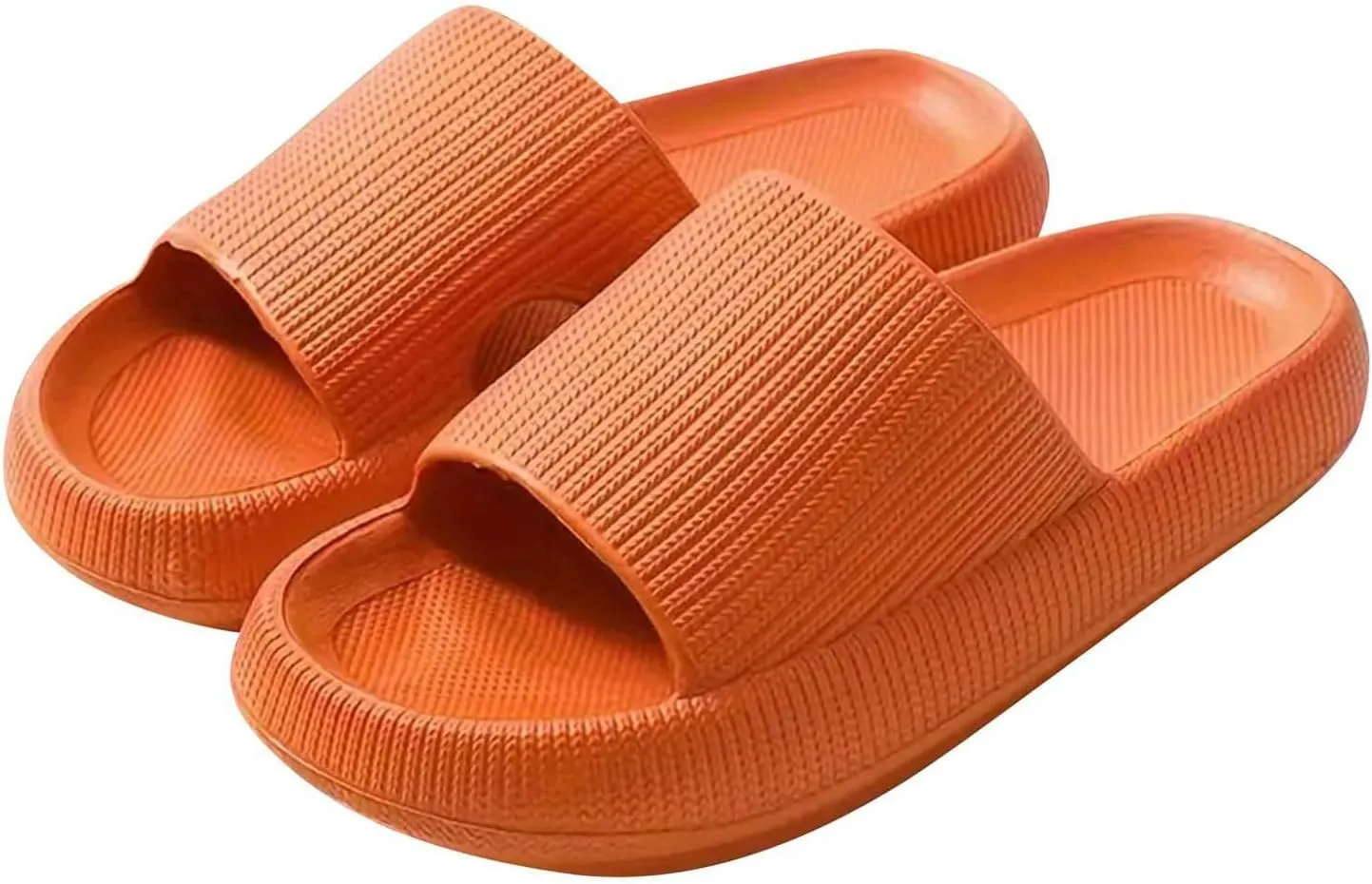 Pillow Slippers for Women and Men, Cloud Slides Shower Sandals House Shoes, Lightweight, Thick Sole, Non-Slip, Easy to Clean Comfy Cushioned Sole Soft Pool Shoes Non Slip Summer Outdoor Beach