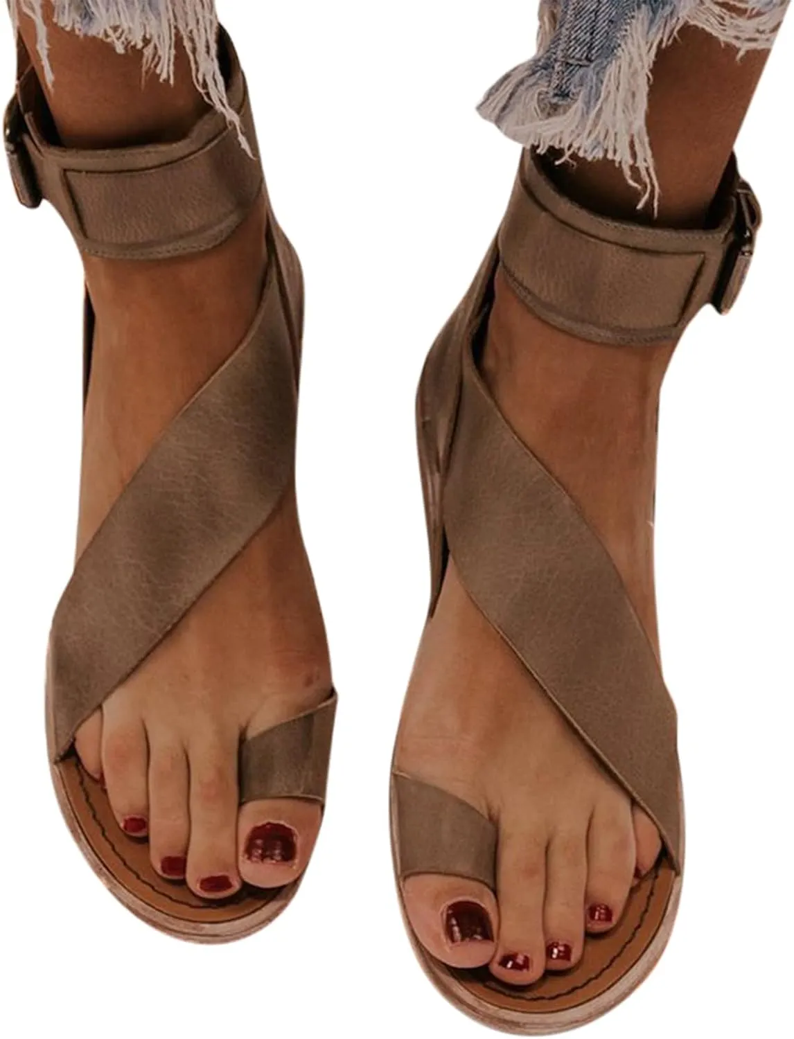 Platform Sandals for Women Beach Sandals Summer Outdoor Camping Walking Beach Arch Support Slip on Wedge Sandal Comfortable Wedge Shoes Women Womens White Sandles