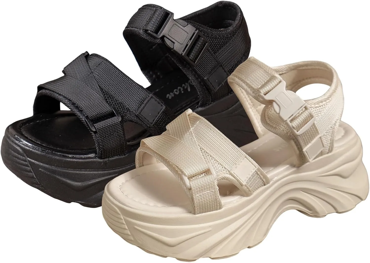 Platform Wedge Sandals Women Open Toe Ankle Strap Retro Walking Wedge Sandals Summer Dressy Shoes Lightweight Wide Width Summer Casual Sandals Outdoor