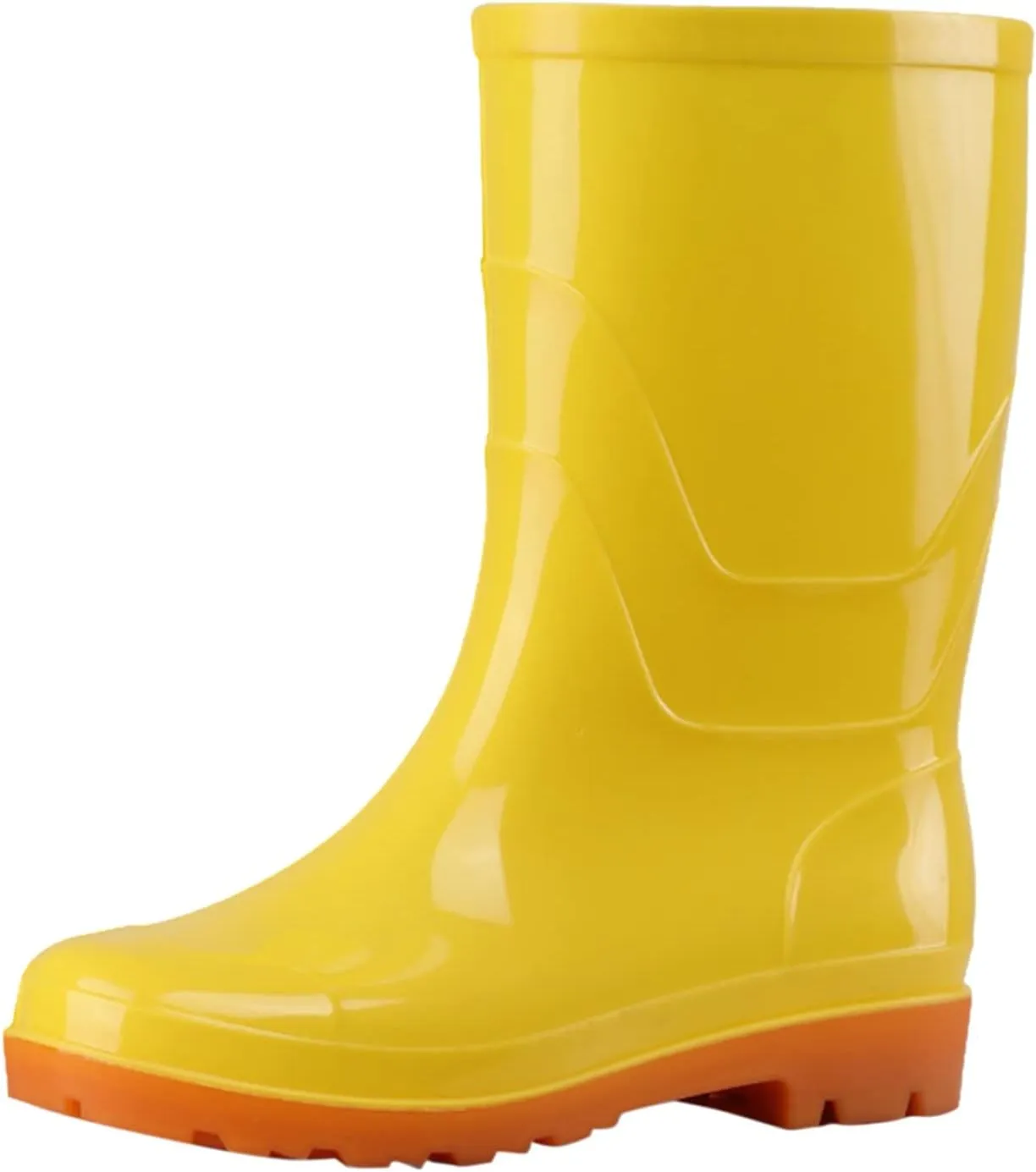 Rain Boots for Women Waterproof, Women's Mid Calf Rain Boots Waterproof Lightweight Garden Shoes Comfortable Anti-Slipping Rubber Shoes