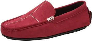 Resistant Anti-Slip Lightweight Mens Loafers Shoe Round Toe Suede Vamp Moccasins Driving Loafers