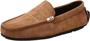 Resistant Anti-Slip Lightweight Mens Loafers Shoe Round Toe Suede Vamp Moccasins Driving Loafers