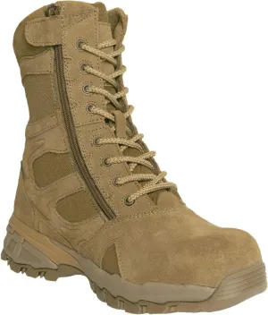 Rothco 21799 Forced Entry Composite Toe AR 670-1 Coyote Brown Side Zip Tactical Boot - 8 Inch Shoe Size : 11,Width : Wide