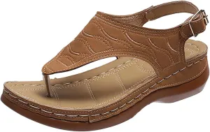 Rvidbe Womens Sandals Comfortable Dressy, Sandals Women Comfortable Dressy, Sandals Women Dressy, Women's Roman Orthopedic Arch Support Flip Flops Summer Comfortable Buckle Strap Thong Sandals