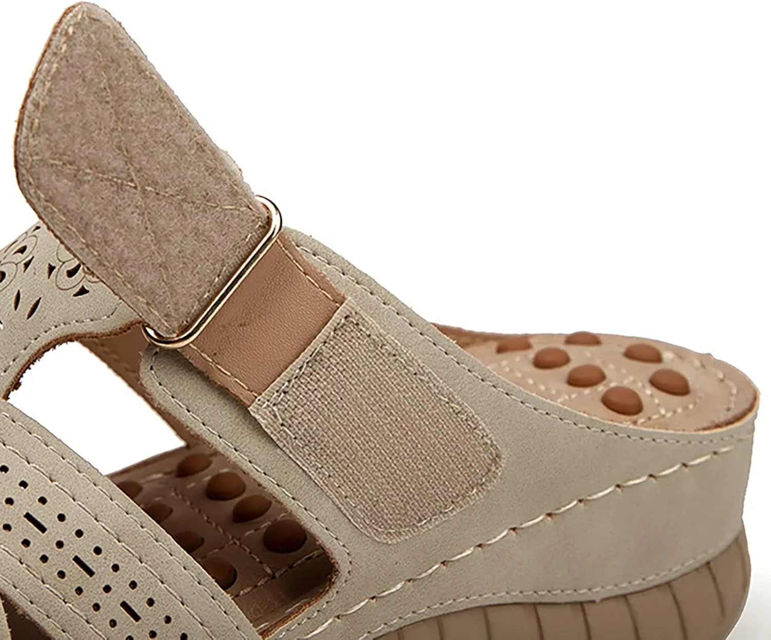 Sandals Women Casual Summer Breathable Platform Orthopedic Sandals for Women Damping Sole Cushionaire Sandals Women