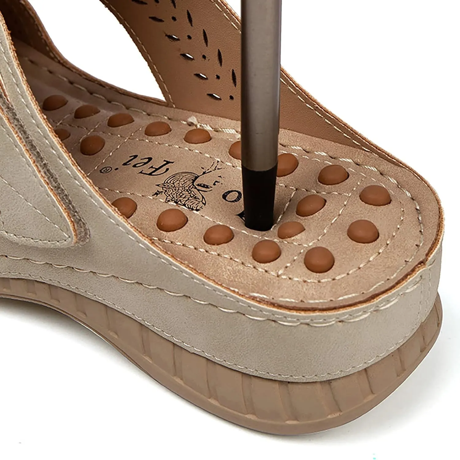 Sandals Women Casual Summer Breathable Platform Orthopedic Sandals for Women Damping Sole Cushionaire Sandals Women