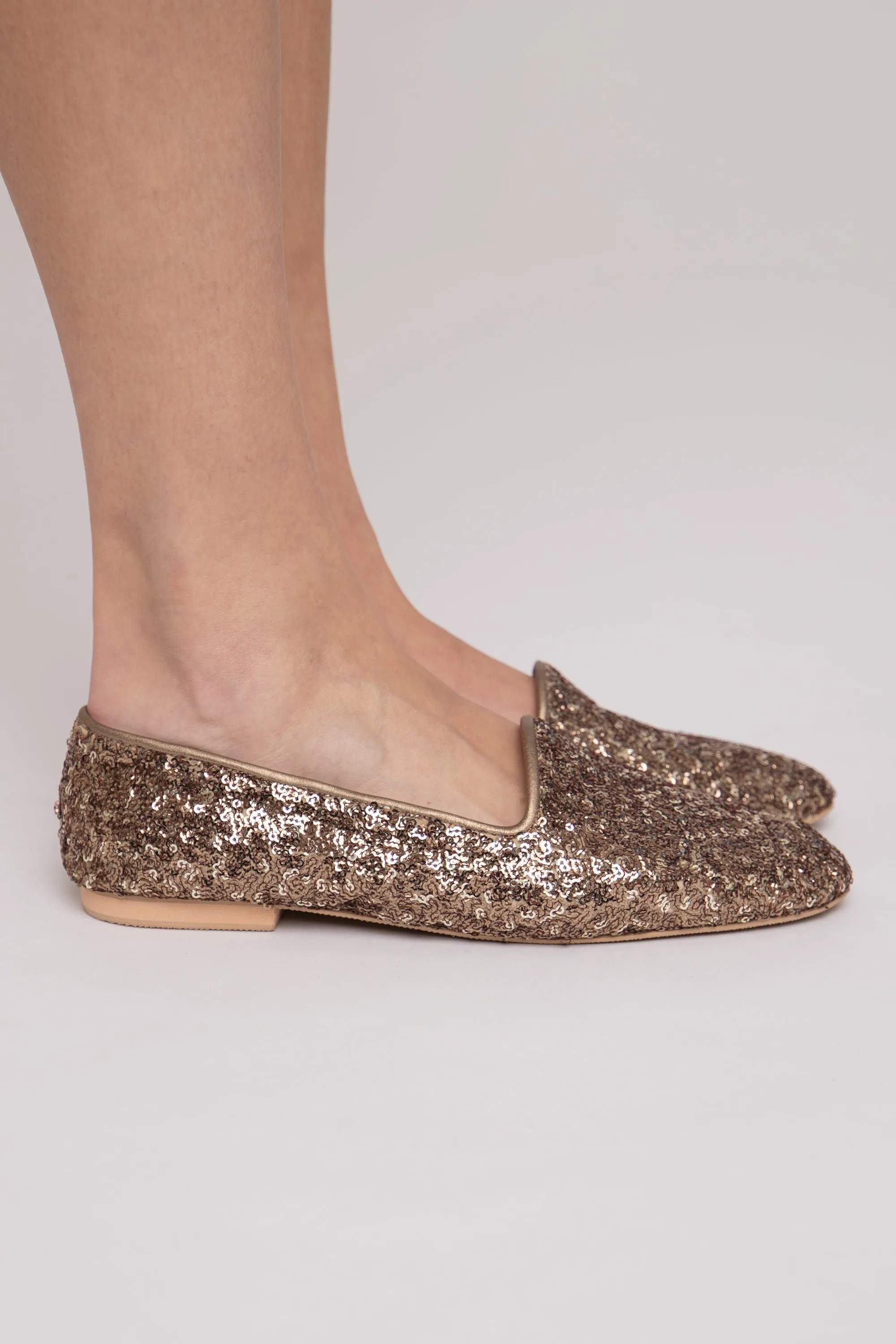 Sequins Gold Babouches