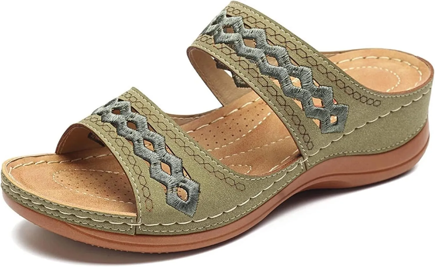 Slip Sliders Slippers Shoes Summer Sandals For Women Wedges Shoes Fashion On Strap Women's Flat Slingback