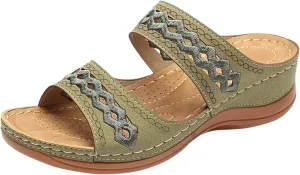 Slip Sliders Slippers Shoes Summer Sandals For Women Wedges Shoes Fashion On Strap Women's Flat Slingback