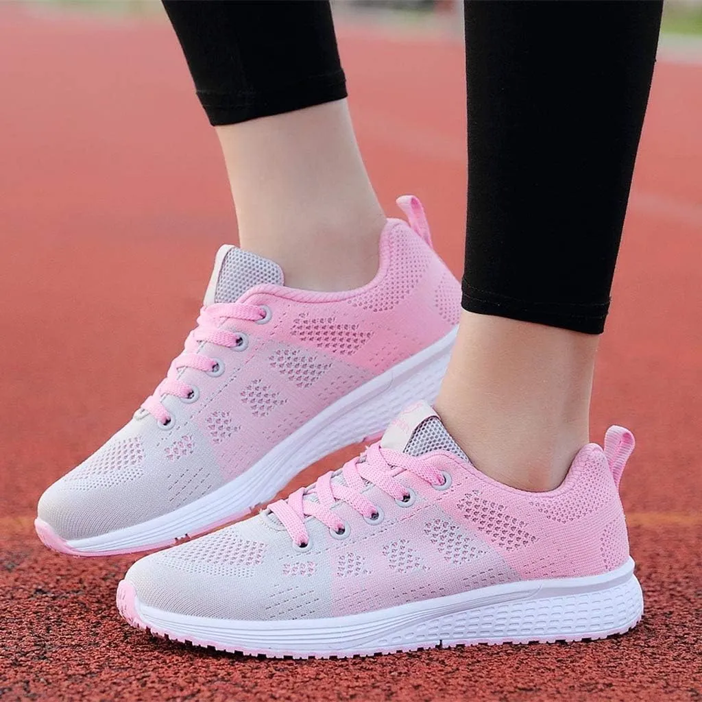 Sneakers for Women Walking Shoes Casual Lace Up Walking Shoes Women Jogging Shoes Dressy Casual Black Platform Sneaker Steel Toe Tennis Shoe Trainers Shoe